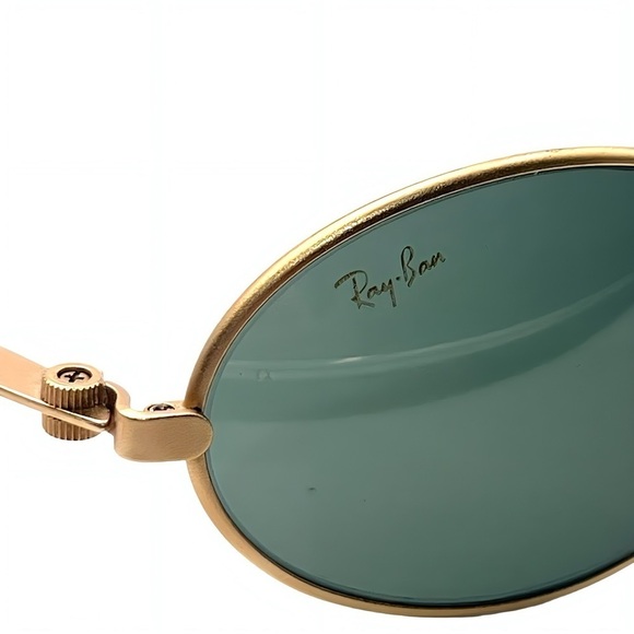 Vintage Ray Ban Orbs Oval Sunglasses Gold B&L G-15 90s Y2K Cyberpunk Wrap W2177 main image 7